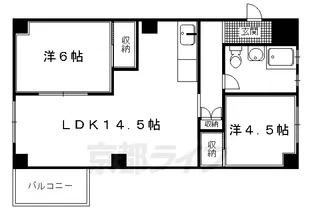 シーズン嵐山【406号室】の間取り