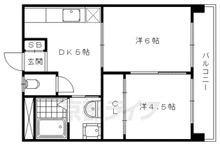 グランデ葛野【2階】の間取り