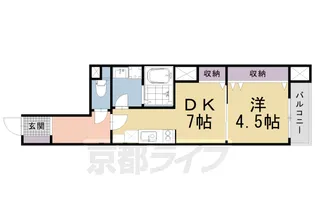 クリスタルガーデン【204号室】の間取り
