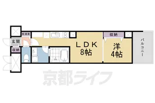クリスタルガーデン【401号室】の間取り