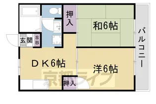 京都府京都市右京区太秦海正寺町【アパート】の間取り