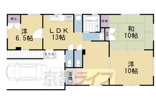 京都府京都市右京区嵯峨苅分町【マンション】の間取り
