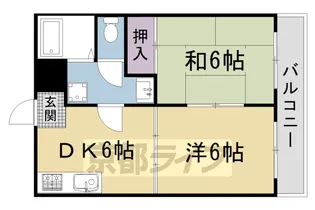 京都府京都市右京区梅津堤上町【マンション】の間取り