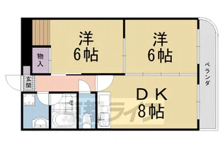 シャトル新御池【307号室】の間取り