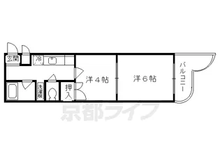 シャトル新御池【505号室】の間取り