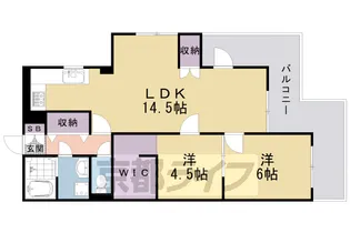 アクシス葛野【5階】の間取り