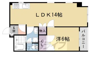 カームネス【201号室】の間取り