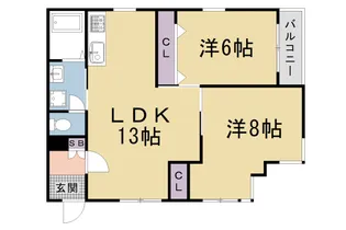 カームネス【5階】の間取り