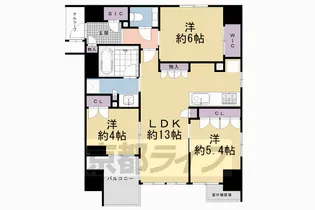 レ・ジェイド京都東洞院【604号室】の間取り