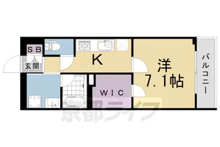 ベラジオ雅び烏丸十条Ⅱ【2階】の間取り