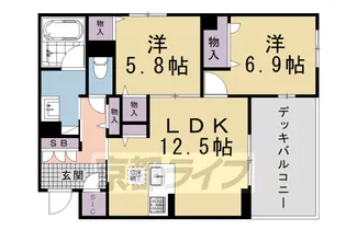 シャーメゾン 清風【101号室】の間取り