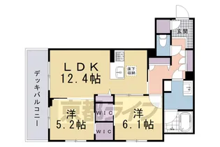 京都府京都市北区紫竹西野山東町【マンション】の間取り