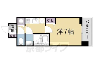 ベラジオ雅び西大路高辻【307号室】の間取り