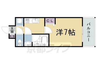 ベラジオ雅び西大路高辻【210号室】の間取り