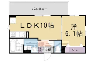 オーバルムーン京都【502号室】の間取り