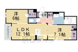 シャーメゾンcaespes・A小野堀【302号室】の間取り