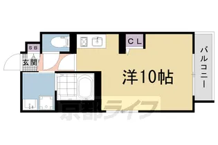 アクアプレイス京都北白川【106号室】の間取り
