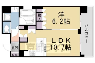 リーガル京都御所西Ⅲ【202号室】の間取り