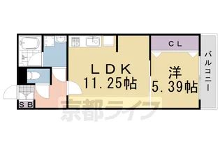 京都府京都市西京区樫原里ノ垣外町【アパート】の間取り