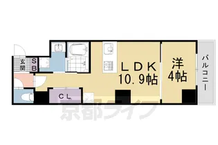 VineOakLisvi【306号室】の間取り