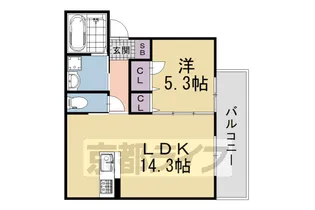 ラフィーネ丹波橋【3階】の間取り
