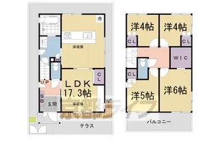 京都府京都市山科区川田山田【一戸建】の間取り