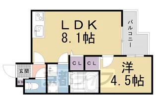 プライベートレジデンス東一条【305号室】の間取り
