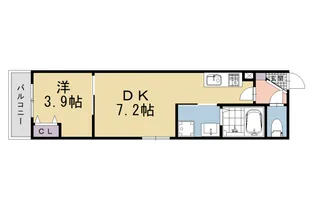 アドバンスコート四条堀川Ⅱ【103号室】の間取り