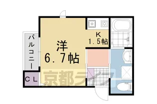 シャインメゾン長岡京【1階】の間取り