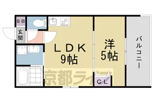 クレアーレ西陣【306号室】の間取り