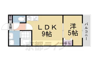 クレアーレ西陣【407号室】の間取り