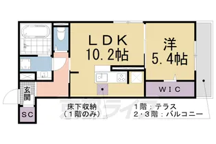 TheBonds三井寺【301号室】の間取り