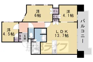 京都府京都市中京区鍛冶町【マンション】の間取り