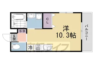 メゾン・ソレイユ稲荷【2階】の間取り