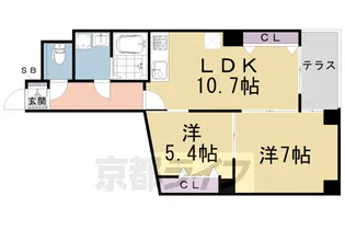 シャトーヴィヴァン【1階】の間取り
