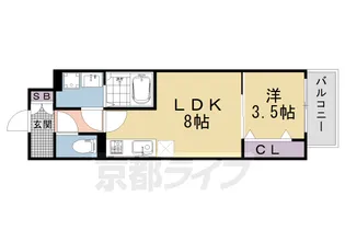 CREST TAPP 京都西京極 DEX【6階】の間取り