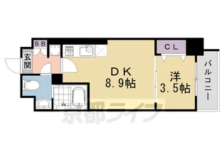 「CREST TAPP京都西京極 dex」【3階】の間取り