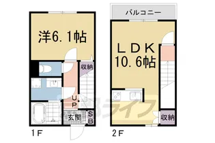 メゾントワ膳所【102号室】の間取り