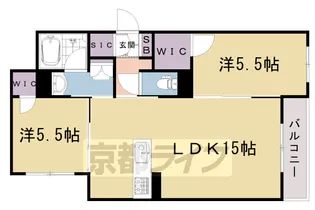 シャーメゾン桜小径【1階】の間取り