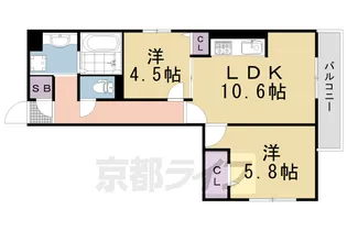 深草プロジェクト B棟【1階】の間取り