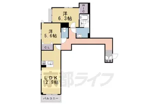 ShaMaison嵐山華【202号室】の間取り