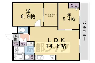 2SLDKの間取り画像