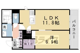 ローズ フラット【203号室】の間取り