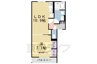 ラ・トレフルせいま【203号室】の間取り