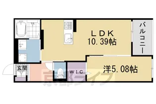 ルミエール二条鴨川【301号室】の間取り