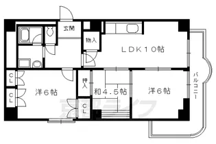 シャリマー西高瀬【2-B号室】の間取り