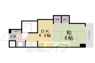 コスモST京都河原町【703号室】の間取り