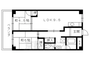 第1洛西ハイツ【403号室】の間取り