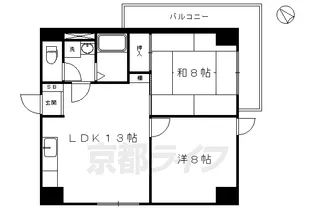 東和ハイツ(本館)【7階】の間取り