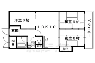 ステーションパレス京都【101号室】の間取り
